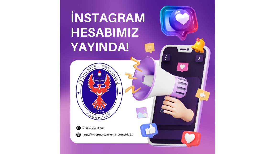 OKULUMUZUN İNSTAGRAM HESABI YAYINDA!